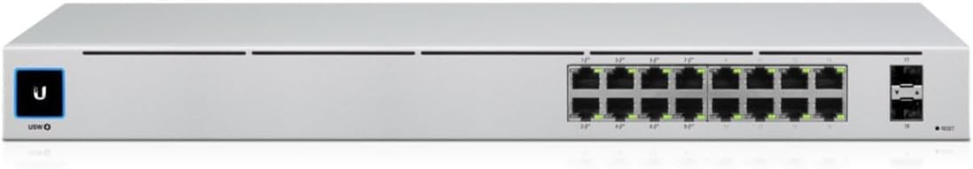 UBIQUITI USW-16-POE UNIFI SWITCH GEN2 16x GIGABIT POE+ PORTS, 2x SFP PORTS