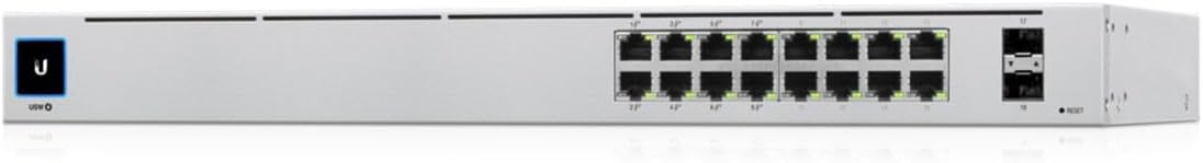 UBIQUITI USW-16-POE UNIFI SWITCH GEN2 16x GIGABIT POE+ PORTS, 2x SFP PORTS