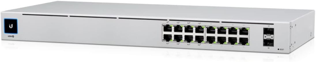 UBIQUITI USW-16-POE UNIFI SWITCH GEN2 16x GIGABIT POE+ PORTS, 2x SFP PORTS