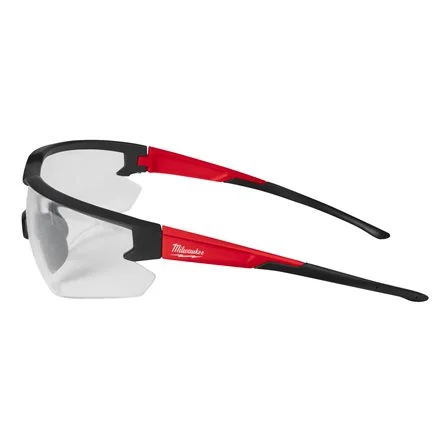 Milwaukee Protective goggles clear scratch resistant and anti-fog, One Size, 4932478763,Red