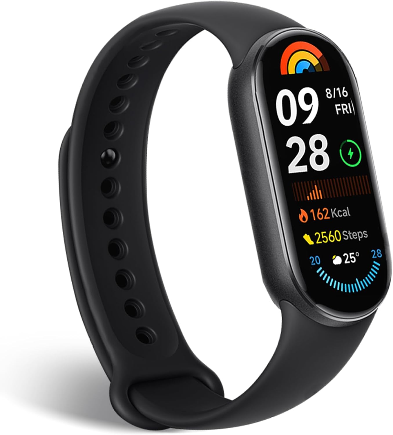 Xiaomi Smart Band 9 Fitness Tracker, AMOLED Display with 1200 Nits, Sp02 Tracking, Sleep and Heart Rate Monitor, Notifications, 5ATM Waterproof, Mi Fit App, Midnight Black