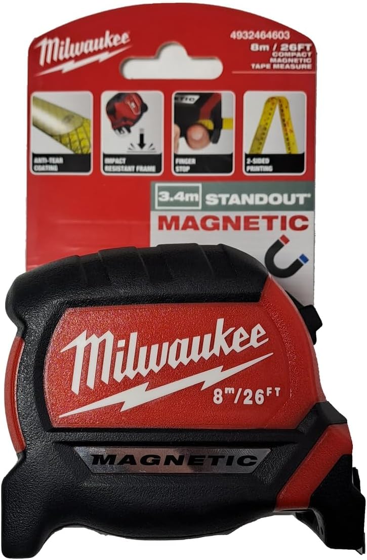 Milwaukee 4932464603 Magnetic Tape Measure 8m/26ft