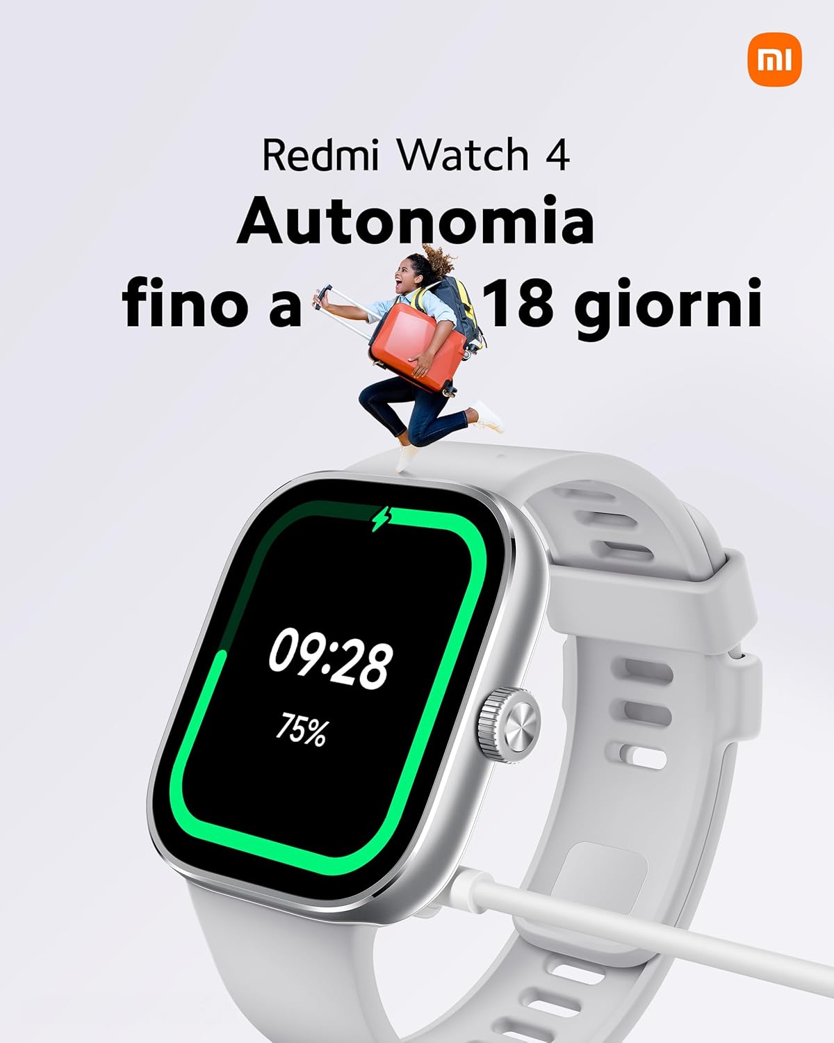 Redmi Watch 4 Smartwatch, 1.97" AMOLED Display, GNSS GPS, Bluetooth Calling, Heart Rate & SpO₂ Monitoring, Sleep Tracker, 20-Day Battery, 5ATM Waterproof – Midnight Black