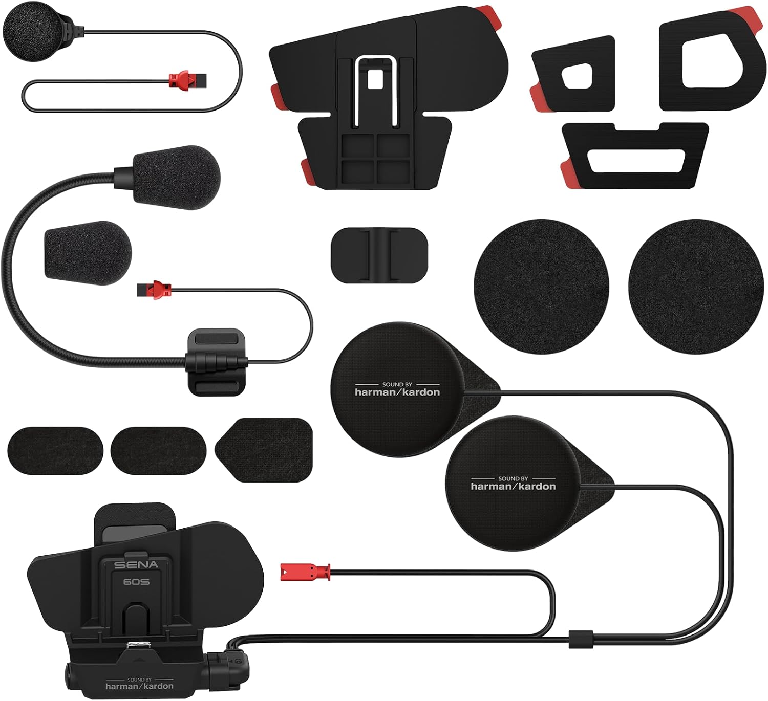 SENA helmet mount with accessories for headset 60S (including universal microphone)
