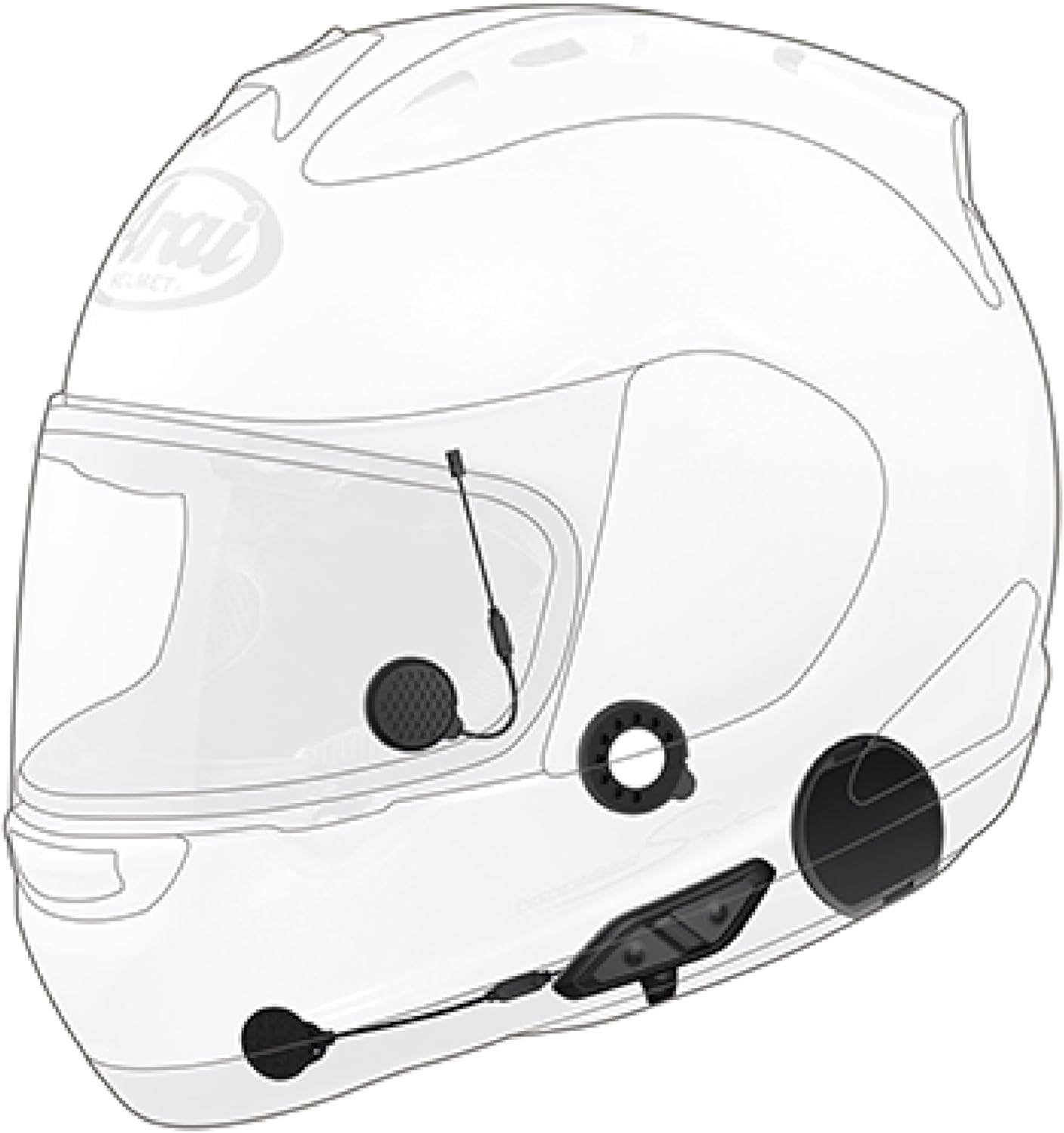 SENA Bluetooth handsfree headset 10U for integrÃ¡lnÃ­ helmets Arai (range 1,6 km)