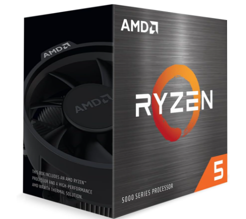 AMD Ryzen 5 5500 Processor (6 cores/12 threads, 65W DTP, AM4 socket, 19 MB cache, up to 4.2 GHz max boost, wraith stealth cooler)