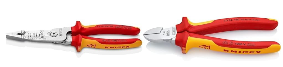 KNIPEX 13 76 200 ME WireStripper Metric Version Insulated with Multi-Component Grips, VDE-Tested Chrome-Plated 200