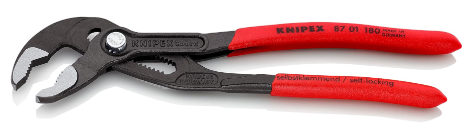KNIPEX Cobra Set Water Pump Pliers Set, 3 Parts, 150 to 300 mm, Self-Locking Effect, Tool Set, Pipe Wrench Set, 00 20 09 V02