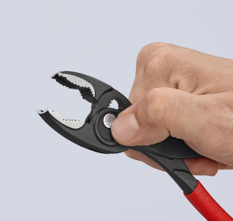 Knipex TwinGrip Slip Joint Pliers black atramentized, with non-slip plastic coating 200 mm 82 01 200 SB