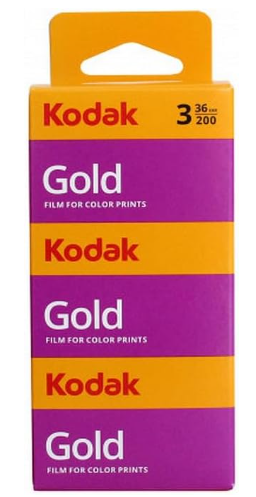 3 x Kodak Gold 200 ISO 36 Exposures, 35-mm Reel Photo Films Colour.