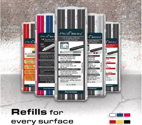 Pica BIG DRY Graphite Automatic Longlife Construction Marker Pencil Pen Holder