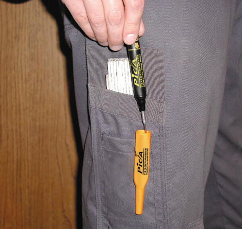 Pica INK Black Permanent Marker Pen for Deep Holes Fine Tip 150-46