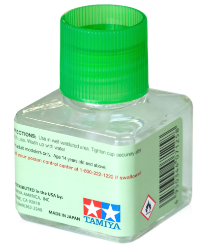 Tamiya Extra Thin Liquid Cement Glue with Applicator Brush - 40ml Bottle - 87038