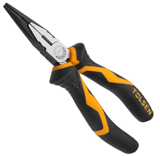 Tolsen Pliers Set 3-Piece Set - Professional Heavy Duty Pliers Set with 160mm Long-Nose Pliers, 160mm Diagonal Cutting Pliers and 180mm Combination Pliers