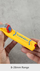 JOKARI T10270 10160/270/1 Cable Knife 27, Yellow, 8-28 mm